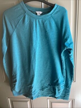 Vintage Danskin Teal Crewneck Sweatshirt with scrunch sides